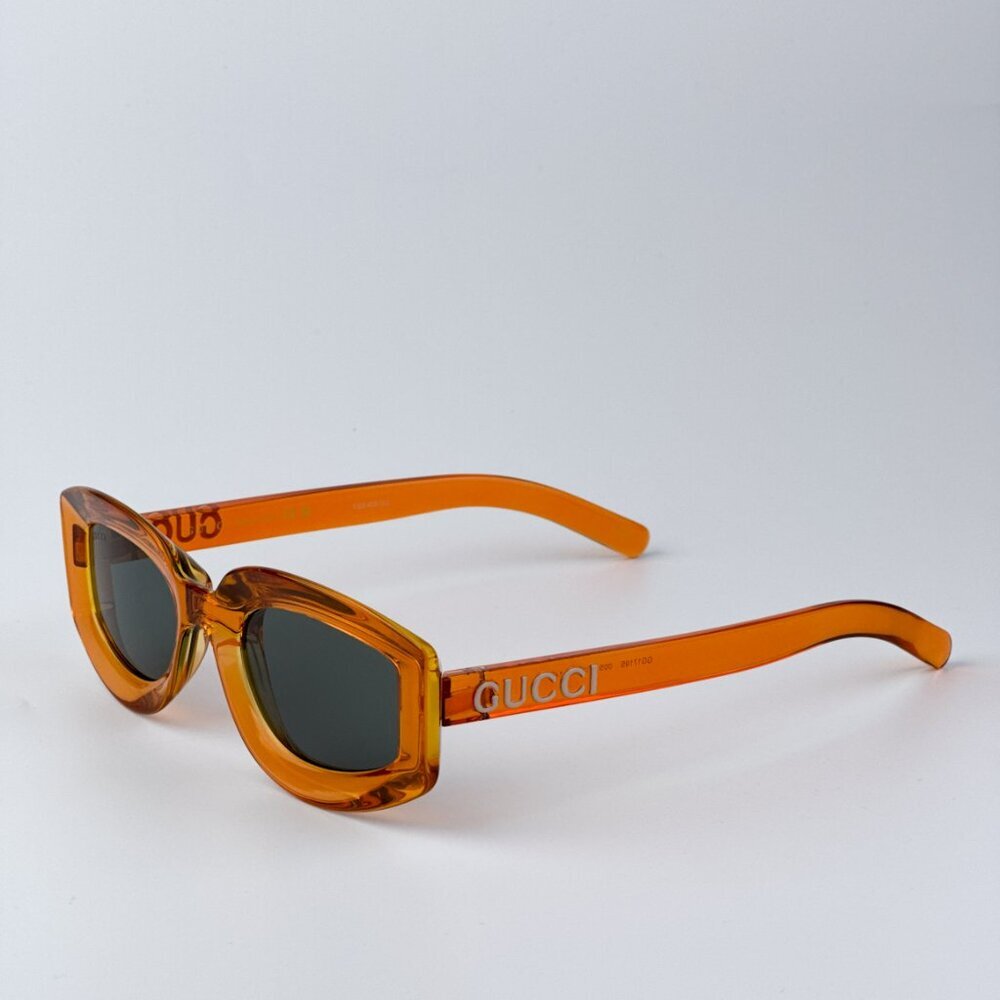 Gucci GG1719S 005 BRAND NEW Sunglasses Orange Grey Women Square